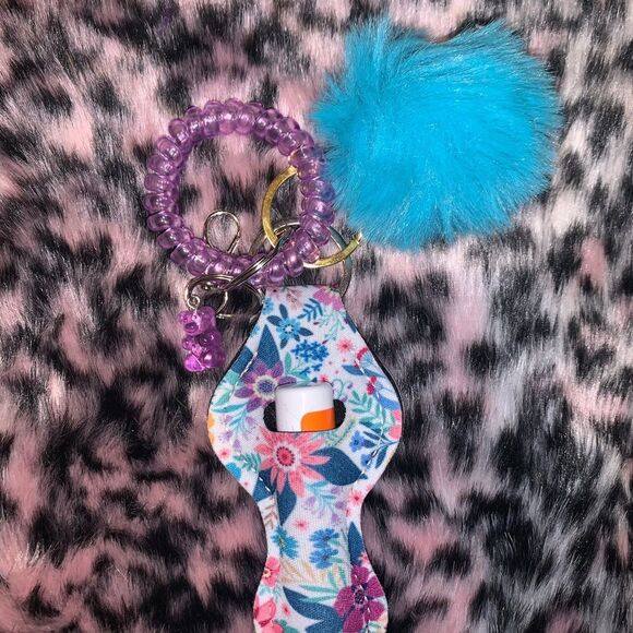 Paisley Chapstick Holder Keychain Set - Discounted Shipping - Picture 2 of 2